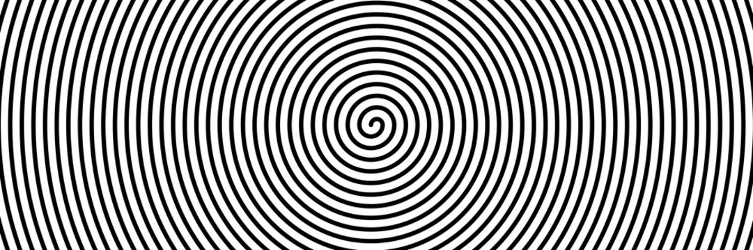 Black spiral on white banner 02