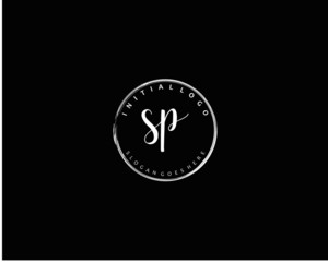 SP Initial handwriting logo vector