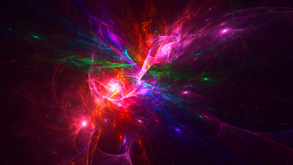 Obraz premium 3D rendering abstract fantasy light fractal background