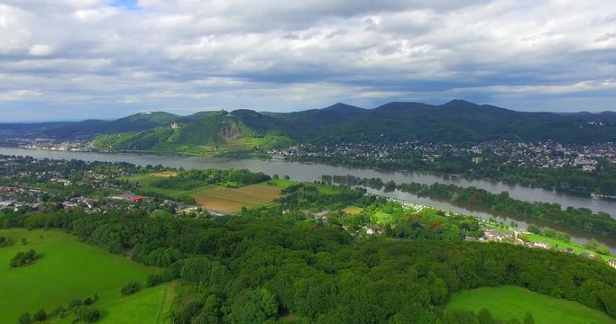 Siebengebirge Rhein Flug 01