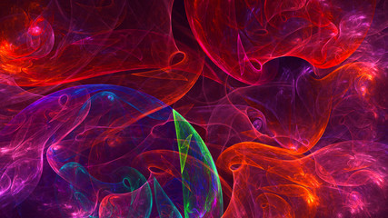3D rendering abstract fantasy light fractal background