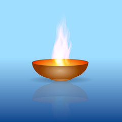 Diwali holiday lamp. Vector illustration for card or poster