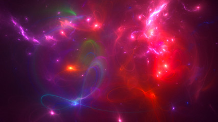 3D rendering abstract space and nebula background 