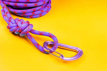 Rope and knot on  background.
