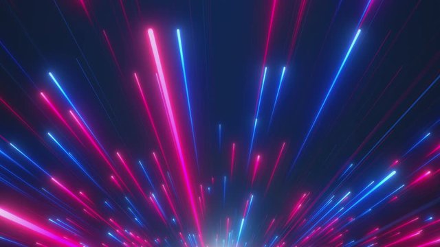 Looped animation. Interstellar travel through space and time at the speed of light. 3d rendering.