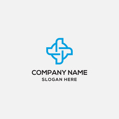 medical logo design template - vector