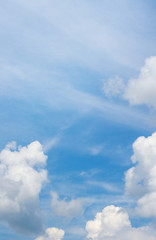 White clouds in blue sky