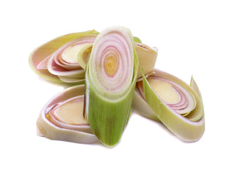 lemongrass slice isolated on white background