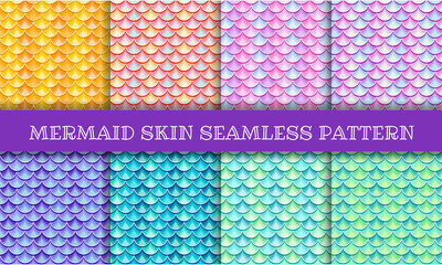 Image of Iridescent mermaid skin semless pattern printed on Printed Glass Basin Splashbacks