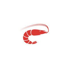 shrimp logo design - vector