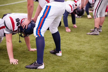 professional american football players training