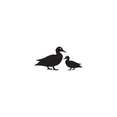 duck logo icon - vector
