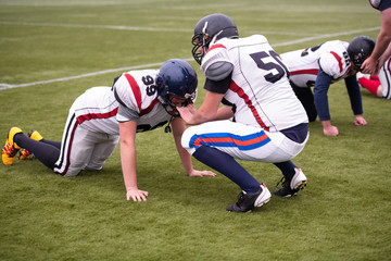 professional american football players training