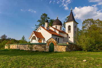 Fototapeta premium Beautiful church on the lawn