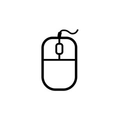 computer mouse icon,outline mouse icon, flat design best vector computer mouse illustration