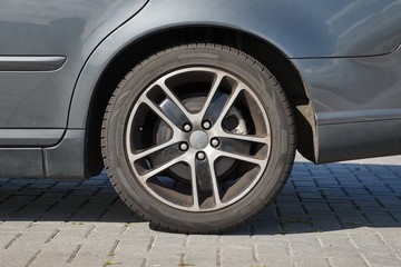 Wheel of modern car rear