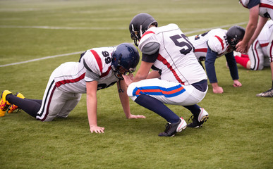 professional american football players training