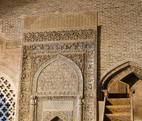  Oljaitu Mihrab of grand Jameh mosque, Isfahan, Iran