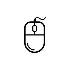 computer mouse icon,outline mouse icon, flat design best vector computer mouse illustration