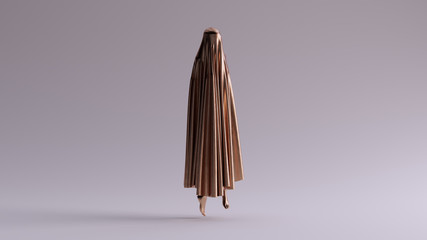 Bronze Ghost Floating Evil Spirit 3 Quarter Right View 3d illustration 3d render