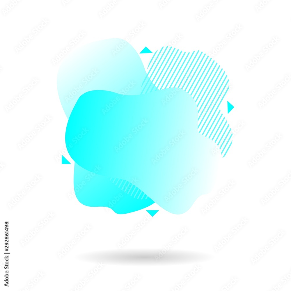 Poster vector abstract modern graphic elements of blue color form and line. template with shadow suitable f