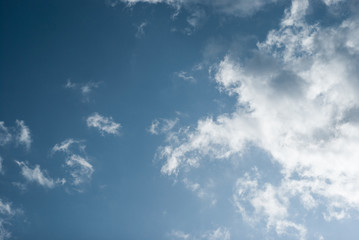 Blue sky with beautiful white clouds