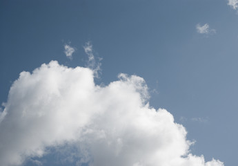 Blue sky with beautiful white clouds