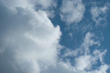 Blue sky with beautiful white clouds