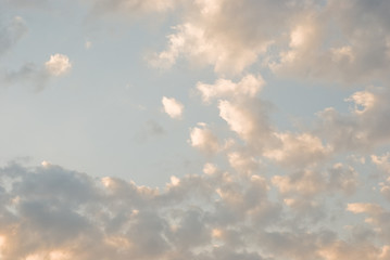 Blue sky with beautiful white clouds