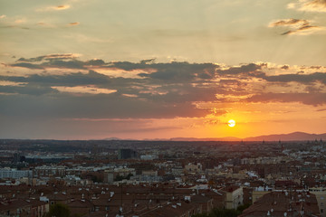 madrid sunset panoramic