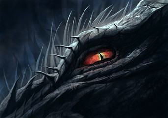 Eye of dragon illustration © Refluo