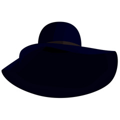 Slouch hat cartoon illustration isolated