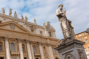 Fototapeta na wymiar Square and Basilica of St. Peter. Rome, Vatican.
