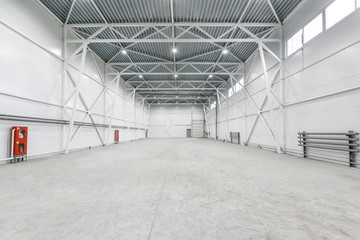 Interior of empty warehouse