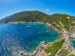 Fototapeta premium Incredible nature of Skopelos island, Sporades, Greece. Mamma Mia beach