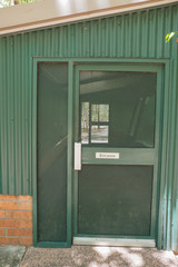 Green entrance with insect screen