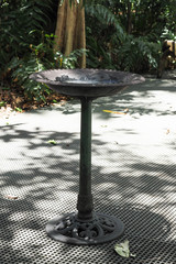 Old steel bird pool