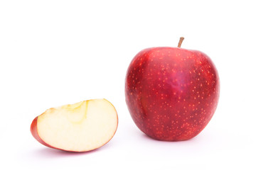 Naklejka na ściany i meble Fresh red fairytale perfect apple Isolated on white background