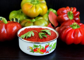 peppers in a bowl