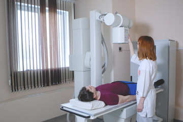 Female doctor radiologist.