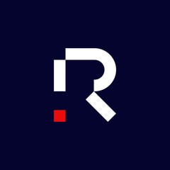 Letter R Modern Typography Creative Icon Logo Design Template Element Vector
