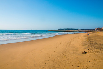 Stretch of Beach in Durban with Pier