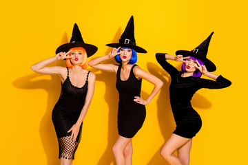 Photo of good kind life style cheerful positive nice glad beautiful pretty attractive ladies making...
