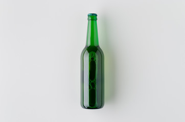 Top view of a beer bottle mockup.