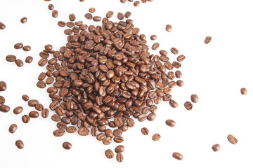 coffee beans on white background