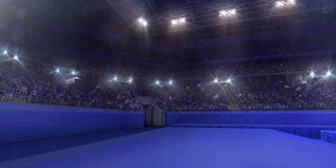 Fotobehang Gymnastiek Professional gymnastic gym. 3D illustration  © Alex