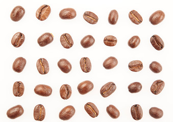 coffee beans on white background