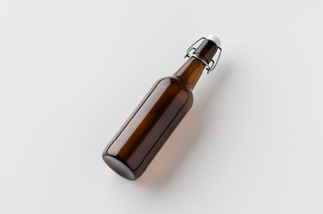 Flip-top beer bottle mockup.