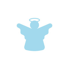 Angel icon on white background