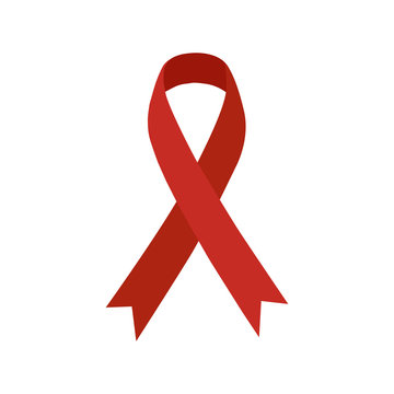 Red ribbon aids symbol icon